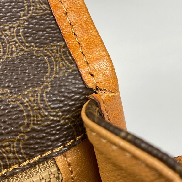 Celine Macadam Pattern Canvas Diagonal Shoulder Bag Brown - Picture 5 of 6